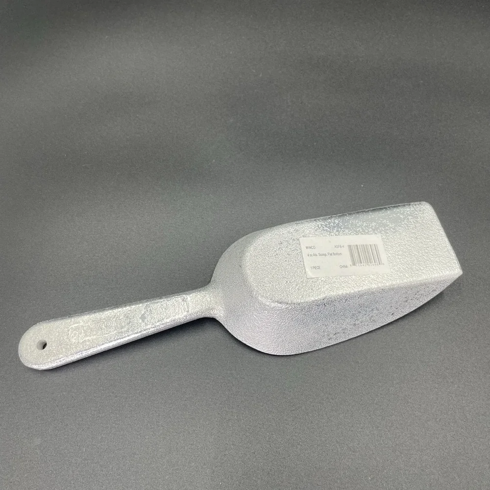 4-Ounce Aluminum Utility Scoop with Flat Bottom for Ice Flour Candy